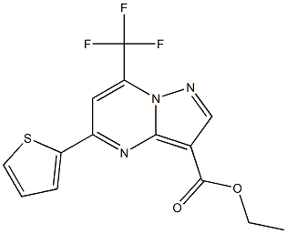 ethyl 5-(2-thienyl)-7-(trifluoromethyl)pyrazolo[1,5-a]pyrimidine-3-carboxylate Structure