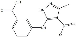 3-({4-nitro-3-methyl-1H-pyrazol-5-yl}amino)benzoic acid Structure