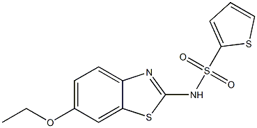 N-(6-ethoxy-1,3-benzothiazol-2-yl)-2-thiophenesulfonamide 구조식 이미지