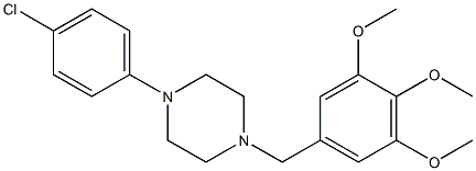 1-(4-chlorophenyl)-4-(3,4,5-trimethoxybenzyl)piperazine Structure