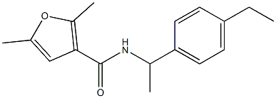 N-[1-(4-ethylphenyl)ethyl]-2,5-dimethyl-3-furamide 구조식 이미지