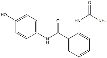 2-[(aminocarbonyl)amino]-N-(4-hydroxyphenyl)benzamide 구조식 이미지