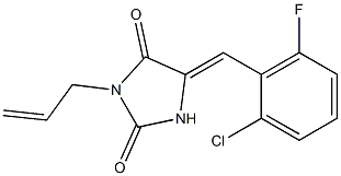 3-allyl-5-(2-chloro-6-fluorobenzylidene)-2,4-imidazolidinedione 구조식 이미지