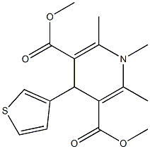 dimethyl 1,2,6-trimethyl-4-(3-thienyl)-1,4-dihydro-3,5-pyridinedicarboxylate 구조식 이미지