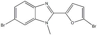 6-bromo-2-(5-bromo-2-furyl)-1-methyl-1H-benzimidazole Structure