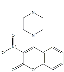 3-nitro-4-(4-methyl-1-piperazinyl)-2H-chromen-2-one 구조식 이미지