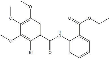ethyl 2-[(2-bromo-3,4,5-trimethoxybenzoyl)amino]benzoate 구조식 이미지