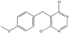 4-[(4,6-dichloro-5-pyrimidinyl)methyl]phenyl methyl ether 구조식 이미지