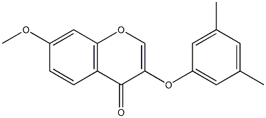 3-(3,5-dimethylphenoxy)-7-methoxy-4H-chromen-4-one 구조식 이미지