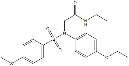 2-(4-ethoxy{[4-(methylsulfanyl)phenyl]sulfonyl}anilino)-N-ethylacetamide 구조식 이미지