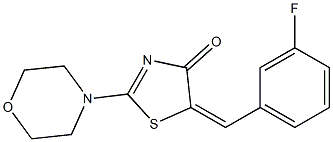 5-(3-fluorobenzylidene)-2-(4-morpholinyl)-1,3-thiazol-4(5H)-one 구조식 이미지