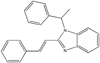 1-(1-phenylethyl)-2-(2-phenylvinyl)-1H-benzimidazole Structure