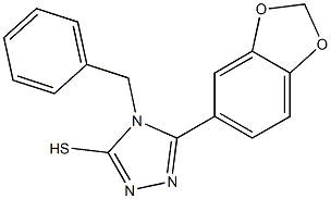 5-(1,3-benzodioxol-5-yl)-4-benzyl-4H-1,2,4-triazol-3-yl hydrosulfide 구조식 이미지