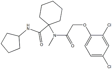 N-cyclopentyl-1-[[(2,4-dichlorophenoxy)acetyl](methyl)amino]cyclohexanecarboxamide 구조식 이미지