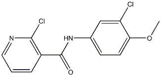 2-chloro-N-(3-chloro-4-methoxyphenyl)nicotinamide 구조식 이미지