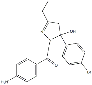 1-(4-aminobenzoyl)-5-(4-bromophenyl)-3-ethyl-4,5-dihydro-1H-pyrazol-5-ol Structure