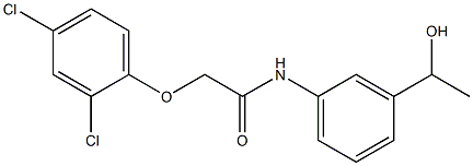 2-(2,4-dichlorophenoxy)-N-[3-(1-hydroxyethyl)phenyl]acetamide 구조식 이미지