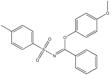 N-[(4-methoxyphenoxy)(phenyl)methylene]-4-methylbenzenesulfonamide Structure