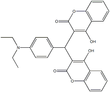 3-[[4-(diethylamino)phenyl](4-hydroxy-2-oxo-2H-chromen-3-yl)methyl]-4-hydroxy-2H-chromen-2-one Structure