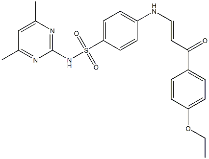 N-(4,6-dimethyl-2-pyrimidinyl)-4-{[3-(4-ethoxyphenyl)-3-oxo-1-propenyl]amino}benzenesulfonamide 구조식 이미지