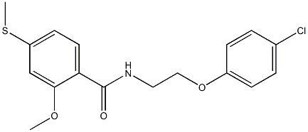 N-[2-(4-chlorophenoxy)ethyl]-2-methoxy-4-(methylsulfanyl)benzamide Structure