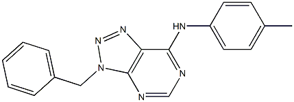 N-(3-benzyl-3H-[1,2,3]triazolo[4,5-d]pyrimidin-7-yl)-N-(4-methylphenyl)amine Structure