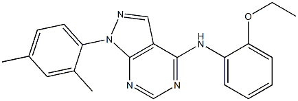 1-(2,4-dimethylphenyl)-N-(2-ethoxyphenyl)-1H-pyrazolo[3,4-d]pyrimidin-4-amine 구조식 이미지