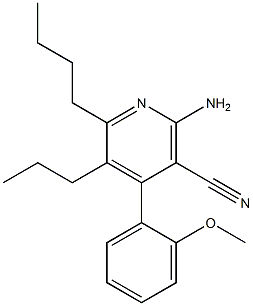 2-amino-6-butyl-4-(2-methoxyphenyl)-5-propylnicotinonitrile 구조식 이미지