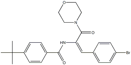 N-[2-(4-bromophenyl)-1-(4-morpholinylcarbonyl)vinyl]-4-tert-butylbenzamide 구조식 이미지