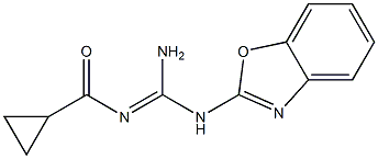 N-(1,3-benzoxazol-2-yl)-N''-(cyclopropylcarbonyl)guanidine 구조식 이미지