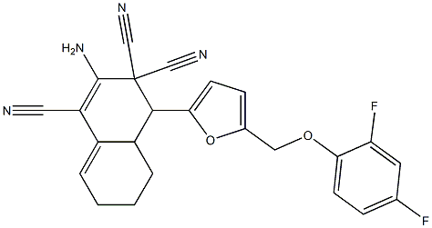 2-amino-4-{5-[(2,4-difluorophenoxy)methyl]-2-furyl}-4a,5,6,7-tetrahydro-1,3,3(4H)-naphthalenetricarbonitrile 구조식 이미지