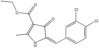 ethyl 5-(3,4-dichlorobenzylidene)-2-methyl-4-oxo-4,5-dihydro-1H-pyrrole-3-carboxylate Structure