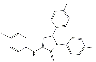 3-(4-fluoroanilino)-1,5-bis(4-fluorophenyl)-1,5-dihydro-2H-pyrrol-2-one Structure