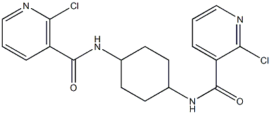 2-chloro-N-(4-{[(2-chloro-3-pyridinyl)carbonyl]amino}cyclohexyl)nicotinamide Structure