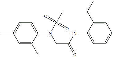 2-[2,4-dimethyl(methylsulfonyl)anilino]-N-(2-ethylphenyl)acetamide 구조식 이미지