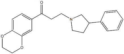 1-(2,3-dihydro-1,4-benzodioxin-6-yl)-3-(3-phenyl-1-pyrrolidinyl)-1-propanone 구조식 이미지