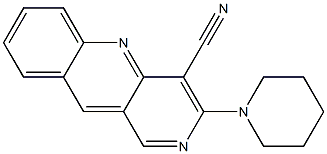 3-(1-piperidinyl)benzo[b][1,6]naphthyridine-4-carbonitrile 구조식 이미지