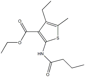 ethyl 2-(butyrylamino)-4-ethyl-5-methyl-3-thiophenecarboxylate Structure