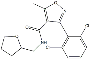 3-(2,6-dichlorophenyl)-5-methyl-N-(tetrahydro-2-furanylmethyl)-4-isoxazolecarboxamide 구조식 이미지