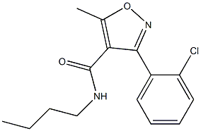 N-butyl-3-(2-chlorophenyl)-5-methylisoxazole-4-carboxamide 구조식 이미지