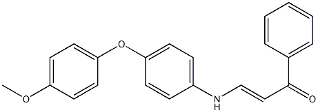 3-[4-(4-methoxyphenoxy)anilino]-1-phenyl-2-propen-1-one 구조식 이미지