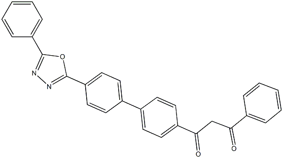 1-phenyl-3-[4'-(5-phenyl-1,3,4-oxadiazol-2-yl)[1,1'-biphenyl]-4-yl]-1,3-propanedione 구조식 이미지