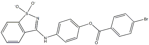 4-[(1,1-dioxido-1,2-benzisothiazol-3-yl)amino]phenyl 4-bromobenzoate 구조식 이미지