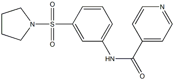 N-[3-(1-pyrrolidinylsulfonyl)phenyl]isonicotinamide Structure