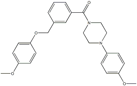 1-{3-[(4-methoxyphenoxy)methyl]benzoyl}-4-(4-methoxyphenyl)piperazine 구조식 이미지