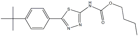 butyl 5-(4-tert-butylphenyl)-1,3,4-thiadiazol-2-ylcarbamate 구조식 이미지