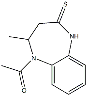 5-acetyl-4-methyl-1,3,4,5-tetrahydro-2H-1,5-benzodiazepine-2-thione 구조식 이미지