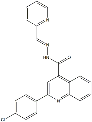 2-(4-chlorophenyl)-N'-(2-pyridinylmethylene)-4-quinolinecarbohydrazide Structure