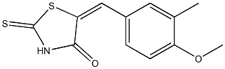 5-(4-methoxy-3-methylbenzylidene)-2-thioxo-1,3-thiazolidin-4-one 구조식 이미지