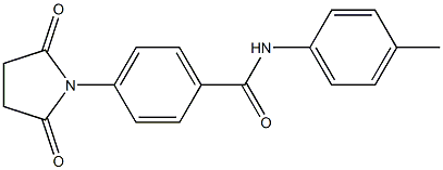 4-(2,5-dioxo-1-pyrrolidinyl)-N-(4-methylphenyl)benzamide 구조식 이미지